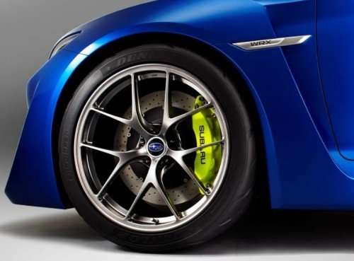 The wheel of the 2013 Subaru WRX Concept