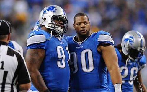 Ndamukong Suh is shown here on the right