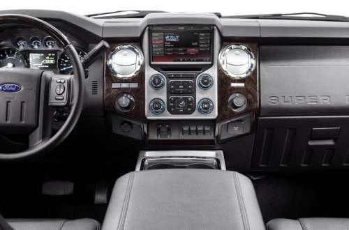 The dash of the new 2013 Ford Super Duty Platinum