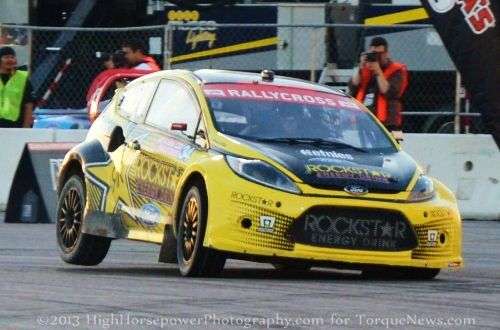 Tanner Foust's Ford Fiesta GRC car at the 2012 GRC Finale