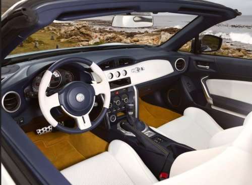 The front interior of the Toyota GT86 Open Concept