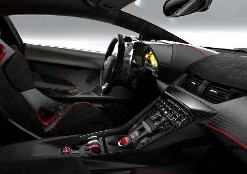 The interior of the Lamborghini Veneno LP740-4