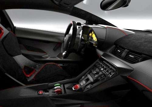 The interior of the Lamborghini Veneno LP740-4