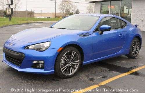 The 2013 Subaru BRZ Coupe out and about in Detroit