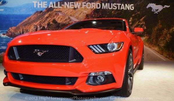 2015 ford mustang in race red
