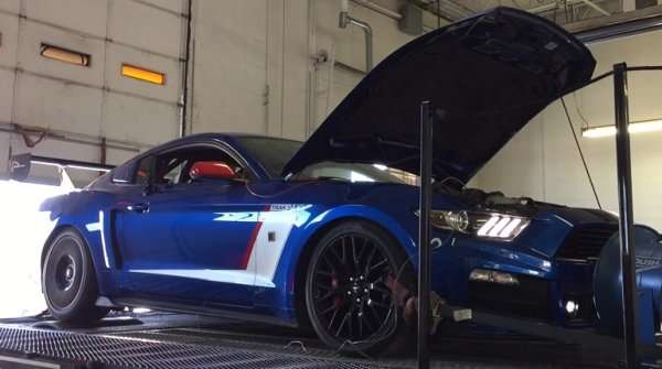 Roush Mustang on the dyno