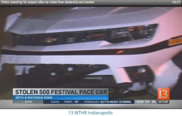 Indy 500 Camaro Festival Car Stolen From Bill Estes