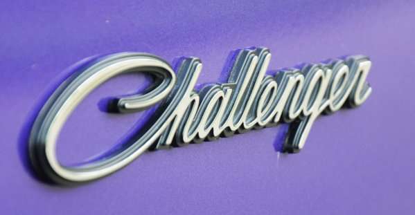 The Dodge Challenger Classic badge