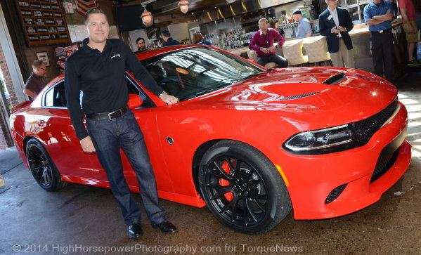 Tim Kuniskis with the Hellcat Charger