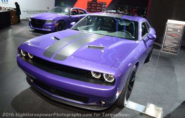 Dodge Challenger and Charger in Plum crazy