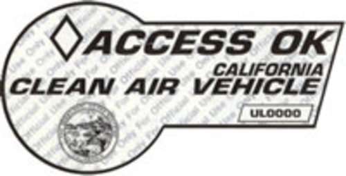 HOV access sticker