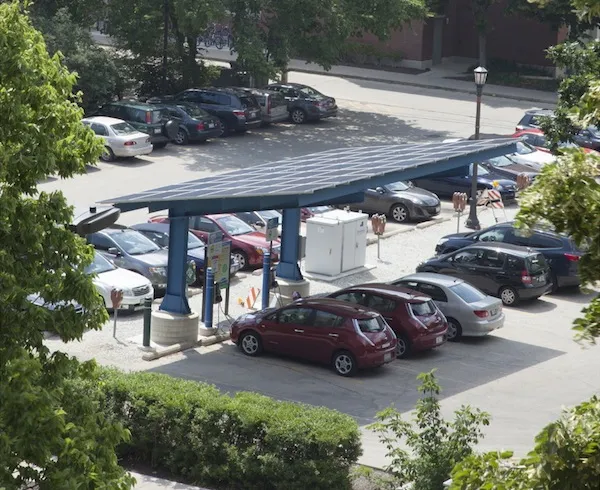 Solar powered electric car charging station opens in Chicago Torque News