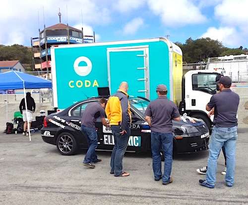 CODA is racing today at REFUEL 2012 at Laguna Seca