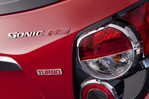 2013 Chevrolet Sonic RS rear lights