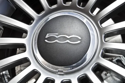 2012 Fiat 500c wheel closeup