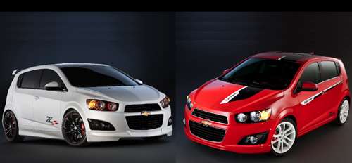Two 2012 Chevrolet Sonics are being decked out for SEMA