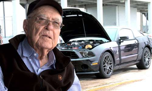 Carroll Shelby and the durability race car for the Shelby GT 500