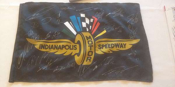 Autographed Indy 500 flag