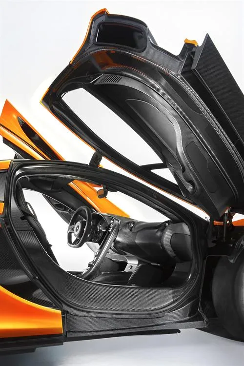 McLaren P1 cockpit detail doors open