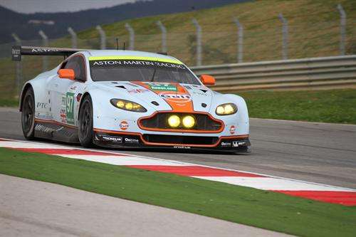 2013 Aston Martin Vantage GTE on the track