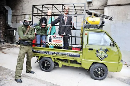 Zombie Disposal Unit side view with agent