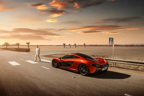 McLaren P1 on the track in Bahrain