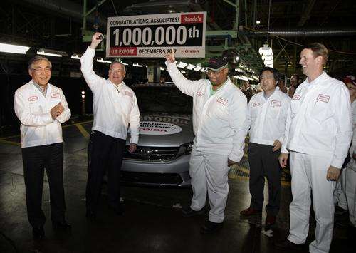 Honda celebrates 1 millions U.S. export
