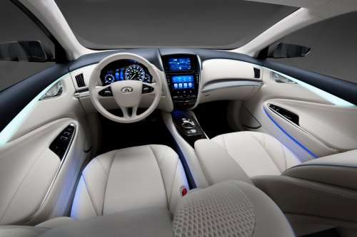 Interior view of the Infiniti LE Concept