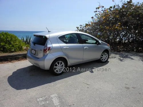2012 Prius c rear quarter view