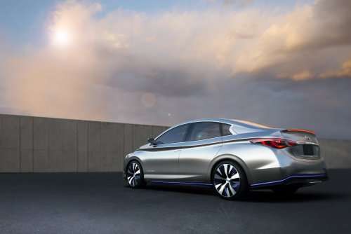 Rear quarter view of the Infiniti LE Concept