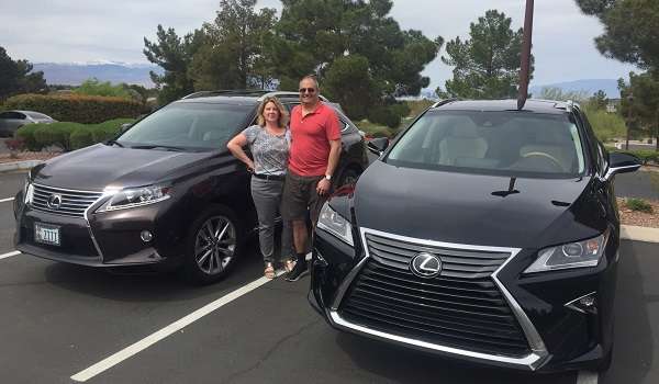 Meet the couple with his and hers Lexus RX 350 crossovers.