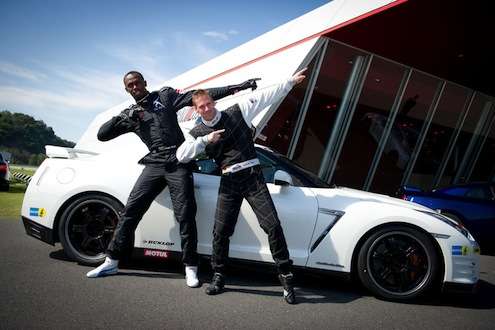 Usain Bolt in the Nissan GT-R