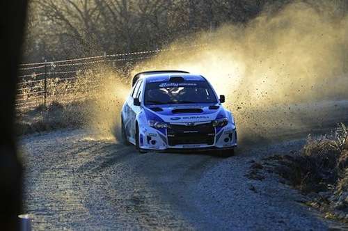 2013 Subaru WRX STI Rally car at 100 Acre Wood Rally in Missouri