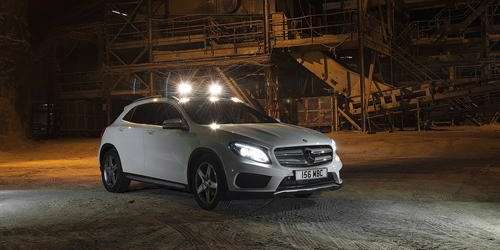 2015 Mercedes GLA-Class makes its UK debut in a very unusual place