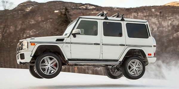 Watch the 2014 Mercedes-Benz G63 AMG catch air at Stowe Mountain Resort