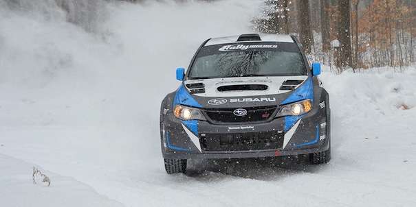 2014 Subaru WRX STI wins Snow* Drift Rally