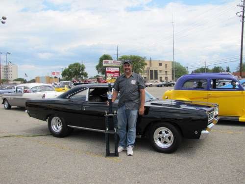 2012 Center Line Lions Car Show winner, Kevin Smith and his Plymouth Road Runner