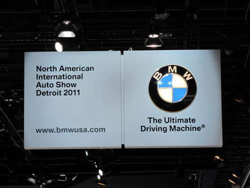 BMW signage at 2012 NAIAS