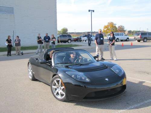 Tesla Roadster at the BPI 2011 Ride and Drive