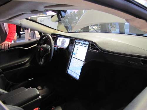 Note the dash of Tesla S at NAIAS 2012