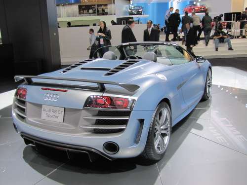 Rear Quarter View of Audi R8 GT Spyder - NAIAS 2012
