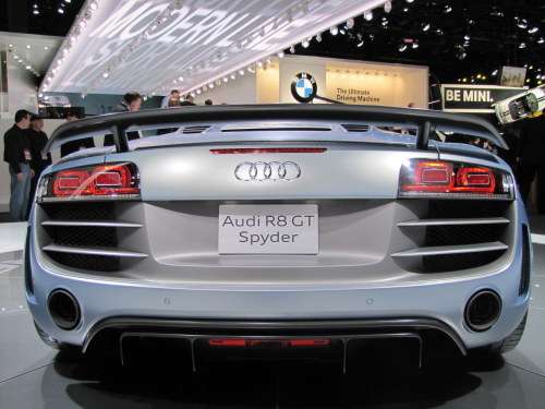 Rear View of Audi R8 GT Spyder - NAIAS 2012