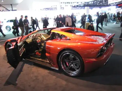 Open door and rear quarter of Falcon F7