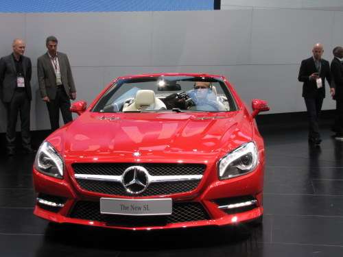 Frontal View of Mercedes SL at NAIAS 2012