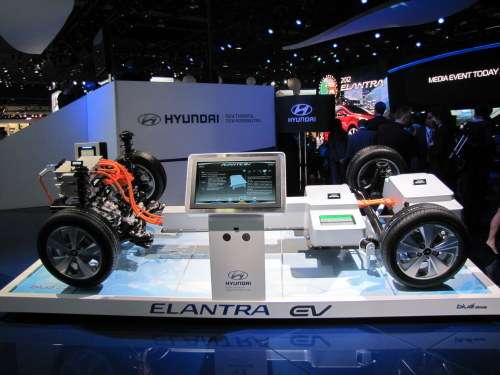 Hyundai Elantra EV tech at NAIAS 2012