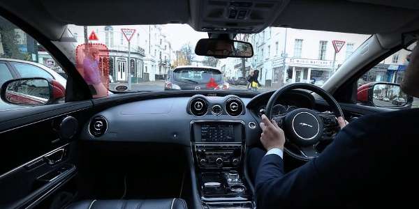 Jaguar virtual 360 urban windscreen technology