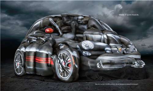 The Body Paint image of the Fiat Abarth Cabrio. Image courtesy Newspress