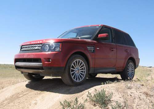 The 2013 Range Rover HSE Sport poses proudly after climbing CORE's biggest hill.