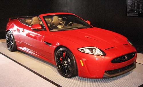 The bright red 2012 Jaguar XKR-S convertible Photo by Don Bain