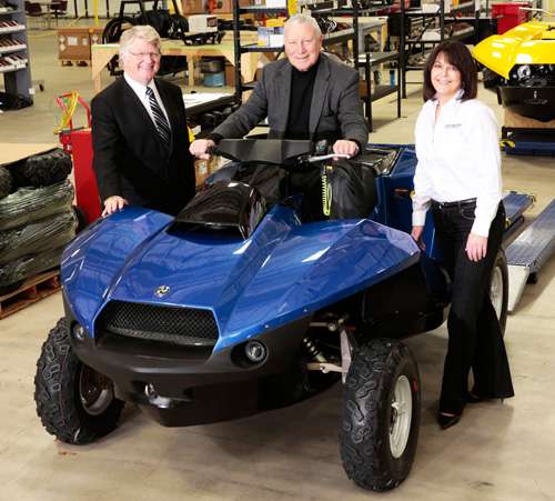 Gibbs Sports Amphibian Chairman Neil Jenkins, (l-r) Founder and Chief Technology